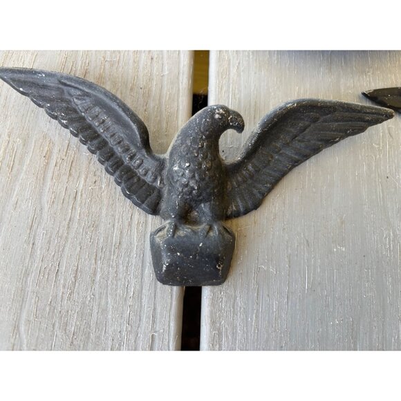 Vtg Homco Cast Aluminum Eagle Wall Decor Set Of 3 Pieces Black - Picture 2 of 7